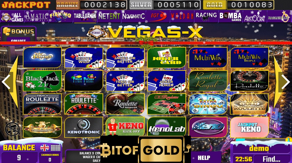 Vegas X casino games